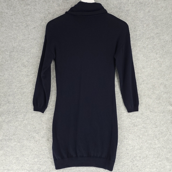 Love Moschino Sweater Bow Mini Dress In Navy - Picture 3 of 9